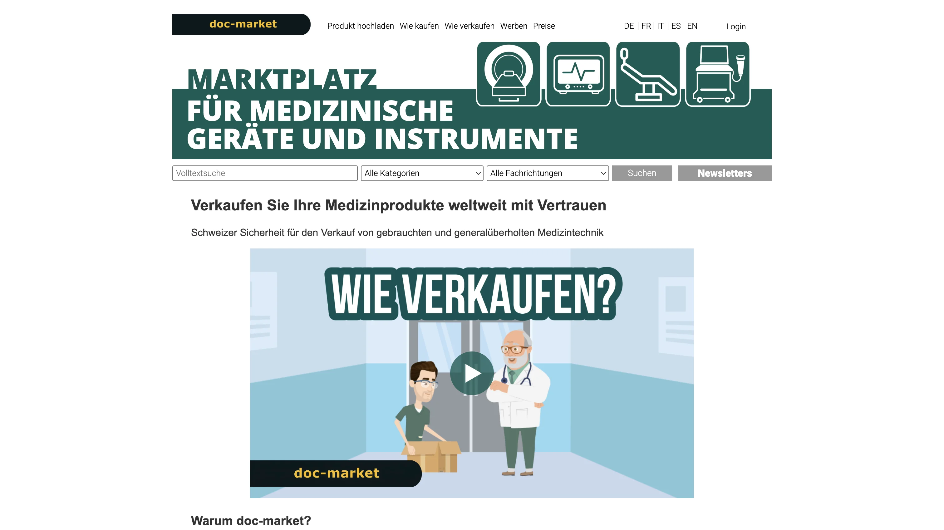 Medizinprodukte verkaufen