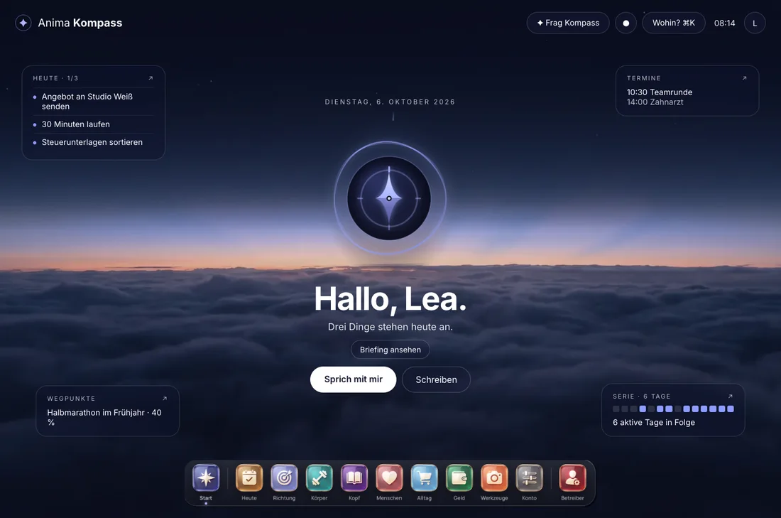 Web-App: Eigenes Produkt · Anima Kompass