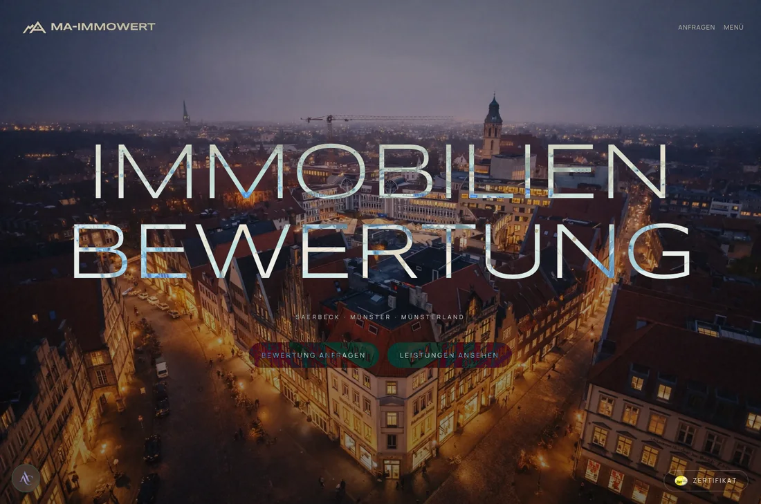 Website: Echtes Projekt · MA-Immowert