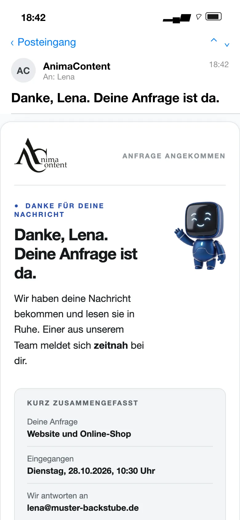 Die HTML-Mail auf dem iPhone
