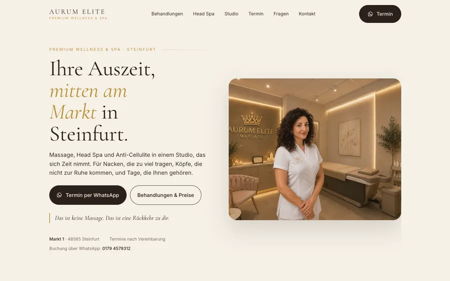 Startseite von Aurum Elite