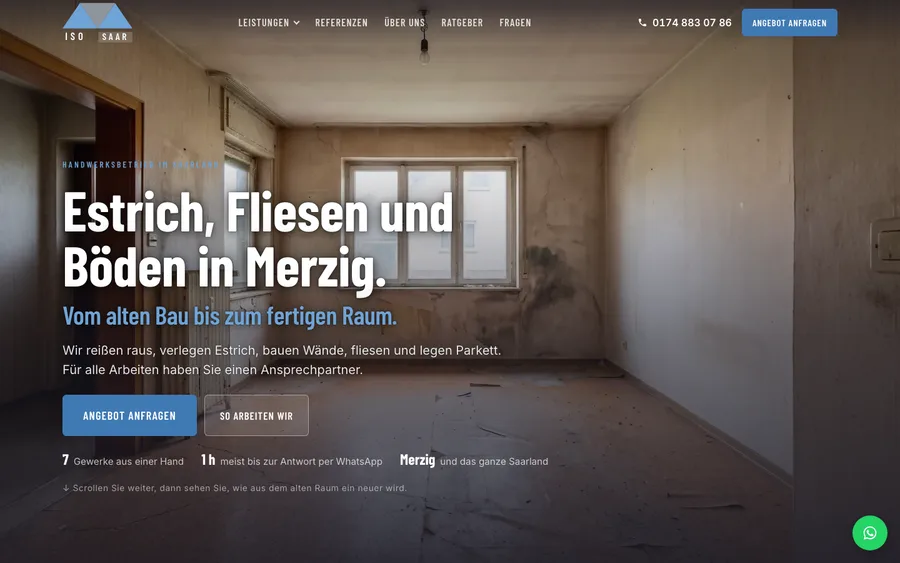 Startseite von ISO SAAR