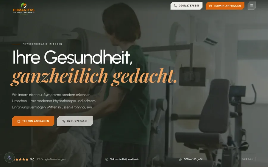 Startseite von Physio Humanitas