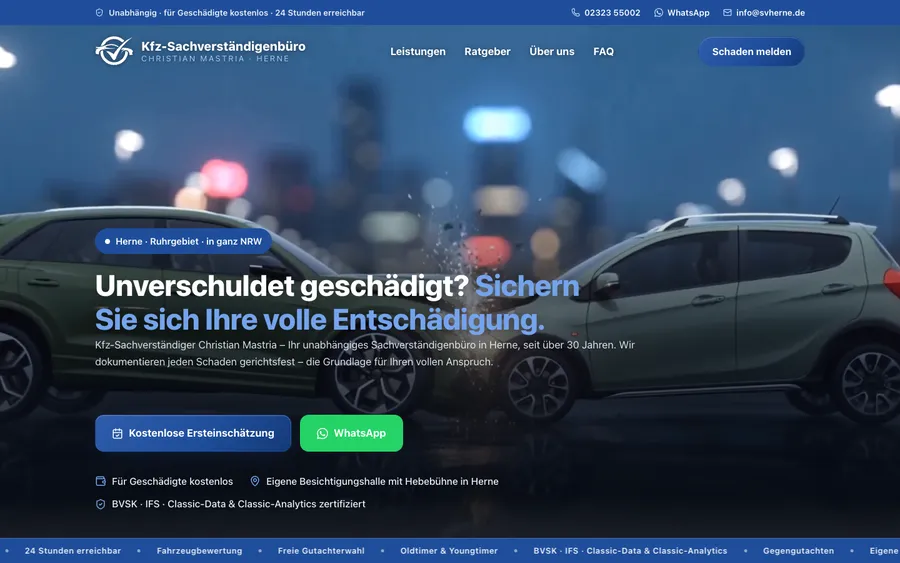 Startseite von Kfz-Gutachter Herne