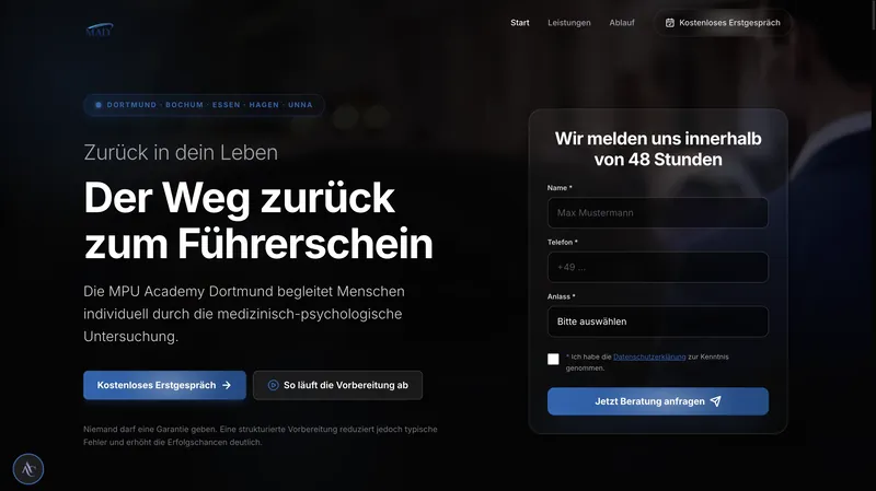 Landingpage – mpu-academy.com